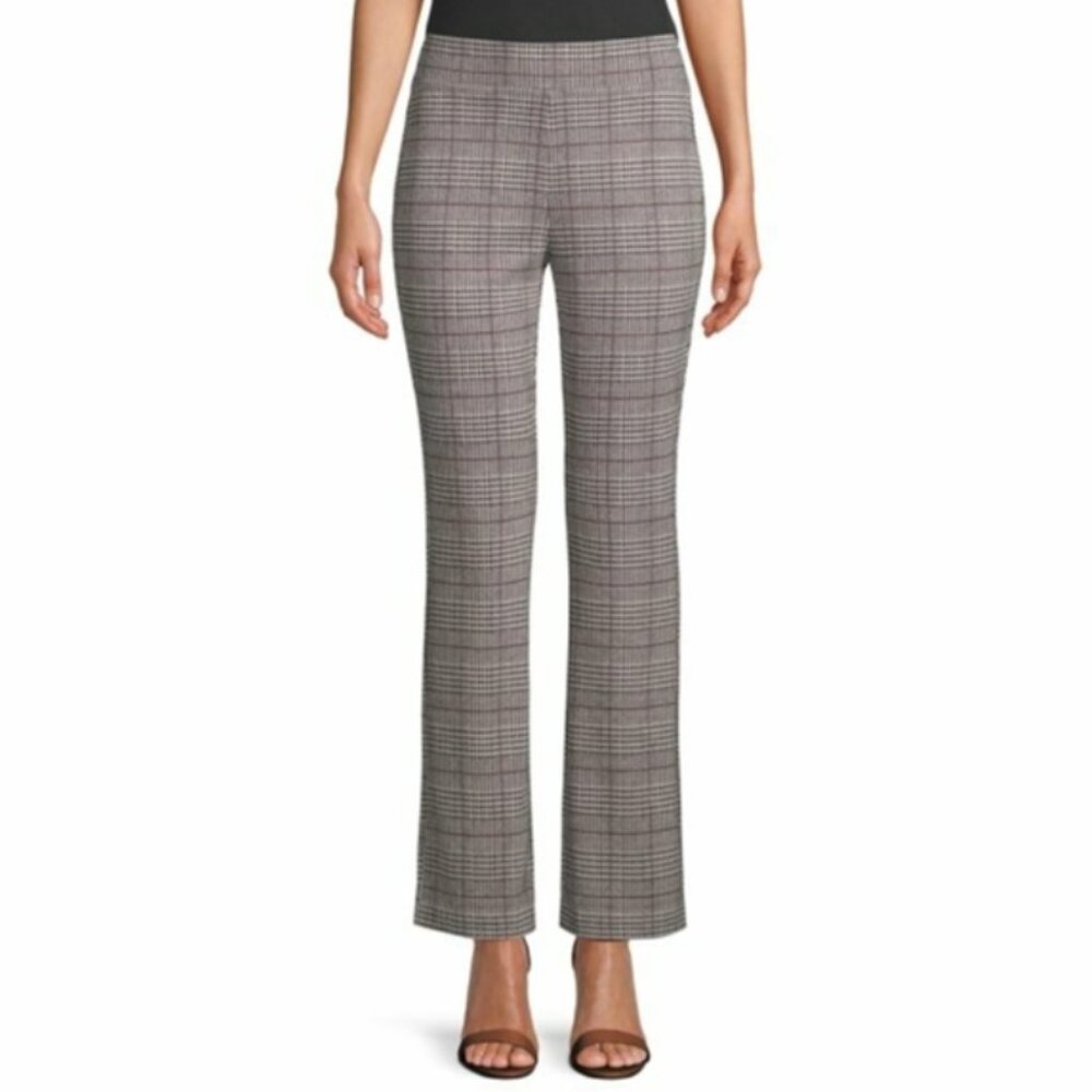 Time And Tru Glen Plaid Knit Trouser L (12/14)